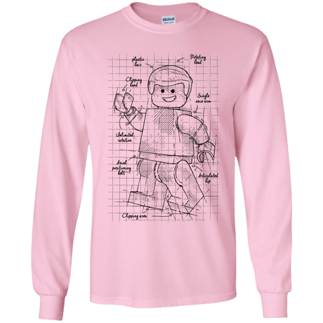 T-Shirts Light Pink / YS Lego Plan Youth Long Sleeve T-Shirt