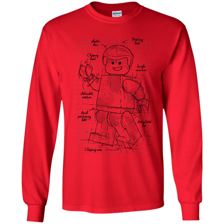 T-Shirts Red / YS Lego Plan Youth Long Sleeve T-Shirt