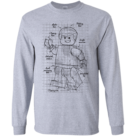 T-Shirts Sport Grey / YS Lego Plan Youth Long Sleeve T-Shirt