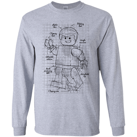 T-Shirts Sport Grey / YS Lego Plan Youth Long Sleeve T-Shirt