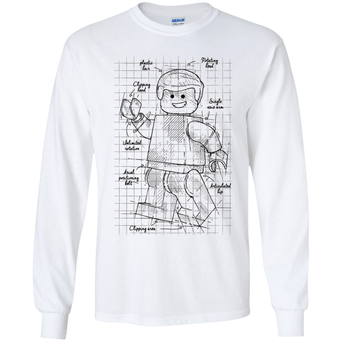 T-Shirts White / YS Lego Plan Youth Long Sleeve T-Shirt