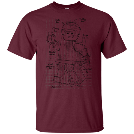 T-Shirts Maroon / YXS Lego Plan Youth T-Shirt