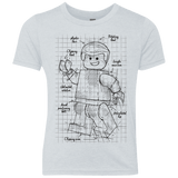 T-Shirts Heather White / YXS Lego Plan Youth Triblend T-Shirt