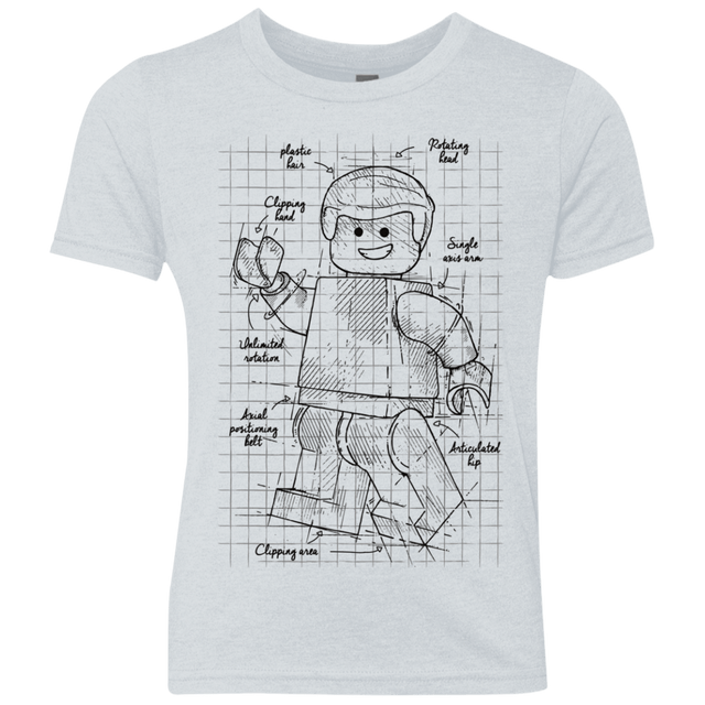 T-Shirts Heather White / YXS Lego Plan Youth Triblend T-Shirt