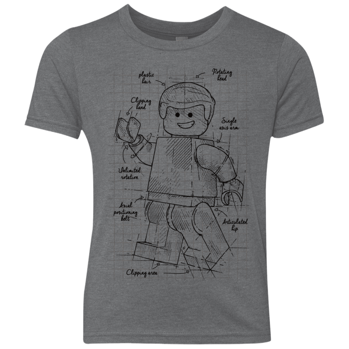 T-Shirts Premium Heather / YXS Lego Plan Youth Triblend T-Shirt