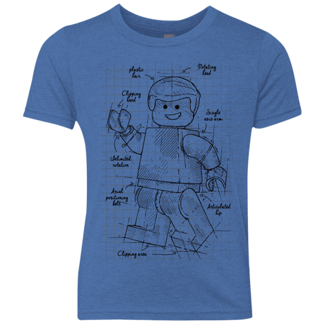 T-Shirts Vintage Royal / YXS Lego Plan Youth Triblend T-Shirt