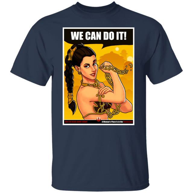 T-Shirts Navy / S Leia Can Do It T-Shirt