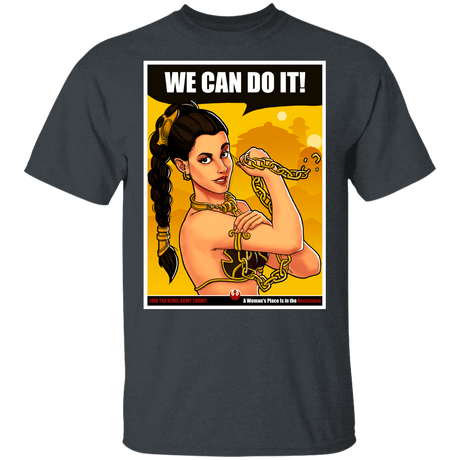 T-Shirts Dark Heather / YXS Leia Can Do It Youth T-Shirt