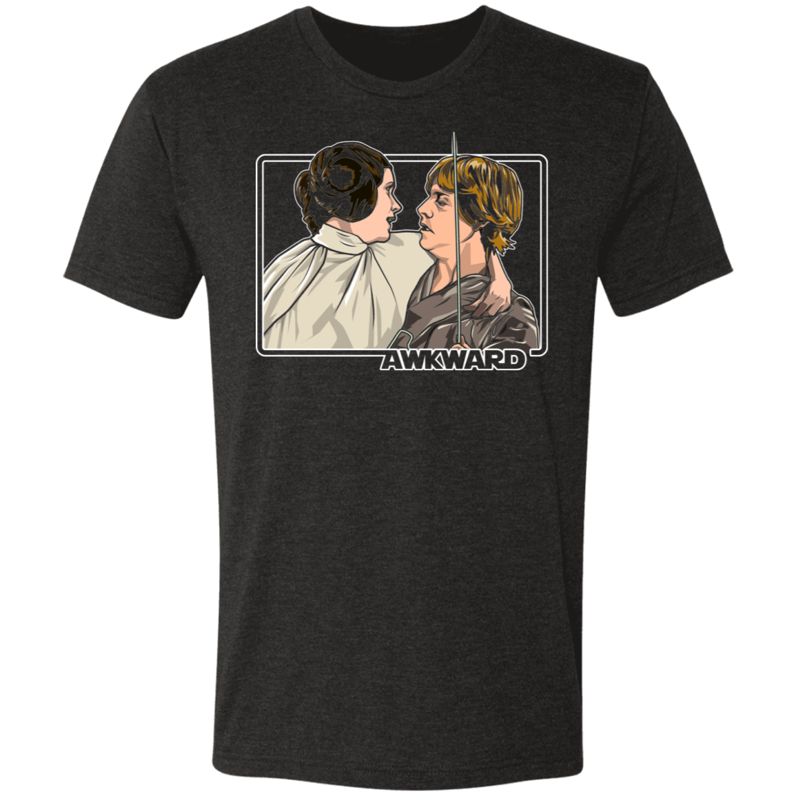 T-Shirts Vintage Black / S Leia Kissed Luke Men's Triblend T-Shirt