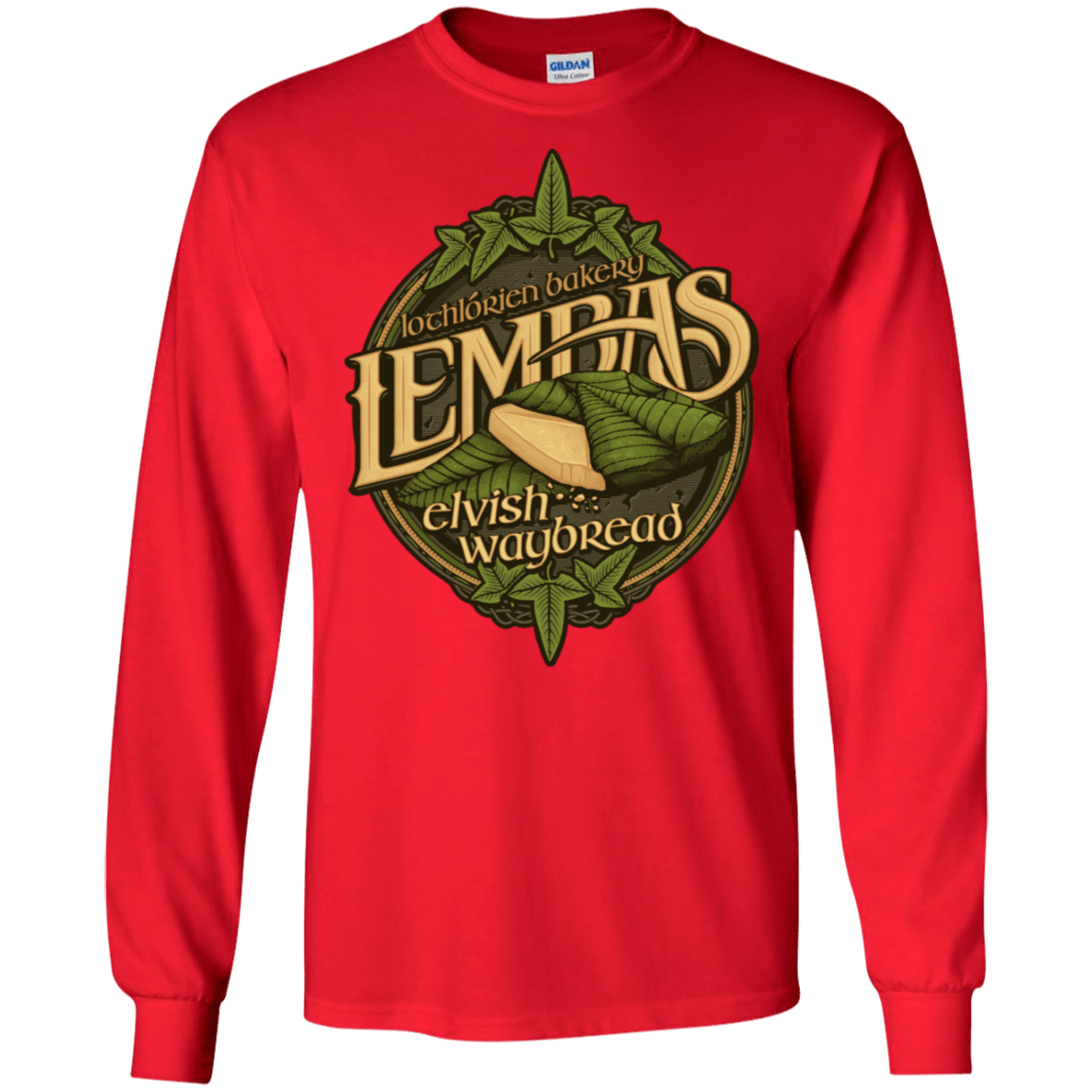 T-Shirts Red / S Lembas Bread Men's Long Sleeve T-Shirt