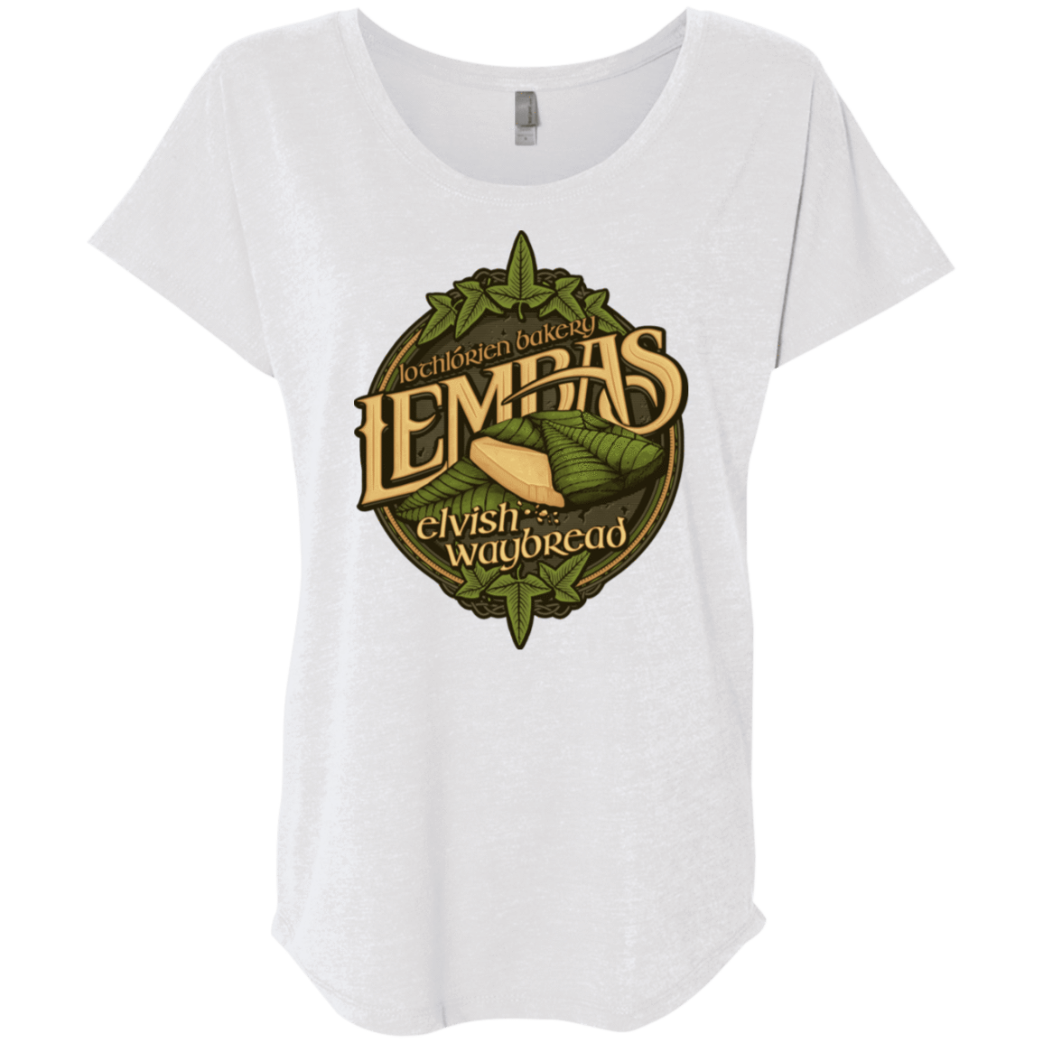 T-Shirts Heather White / X-Small Lembas Bread Triblend Dolman Sleeve