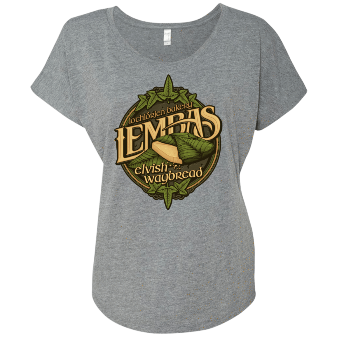 T-Shirts Premium Heather / X-Small Lembas Bread Triblend Dolman Sleeve