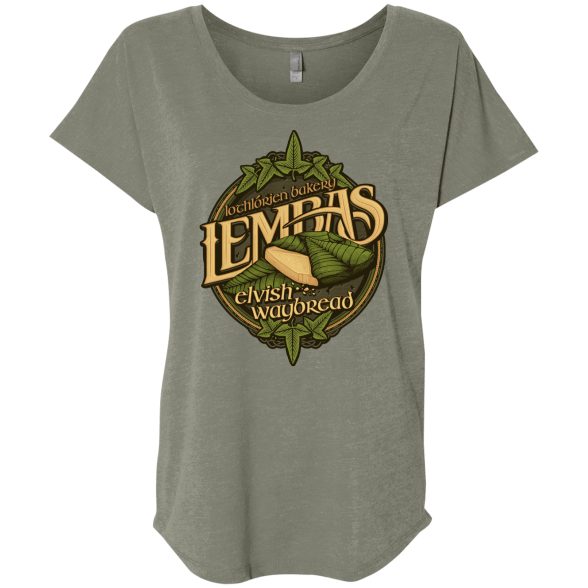 T-Shirts Venetian Grey / X-Small Lembas Bread Triblend Dolman Sleeve