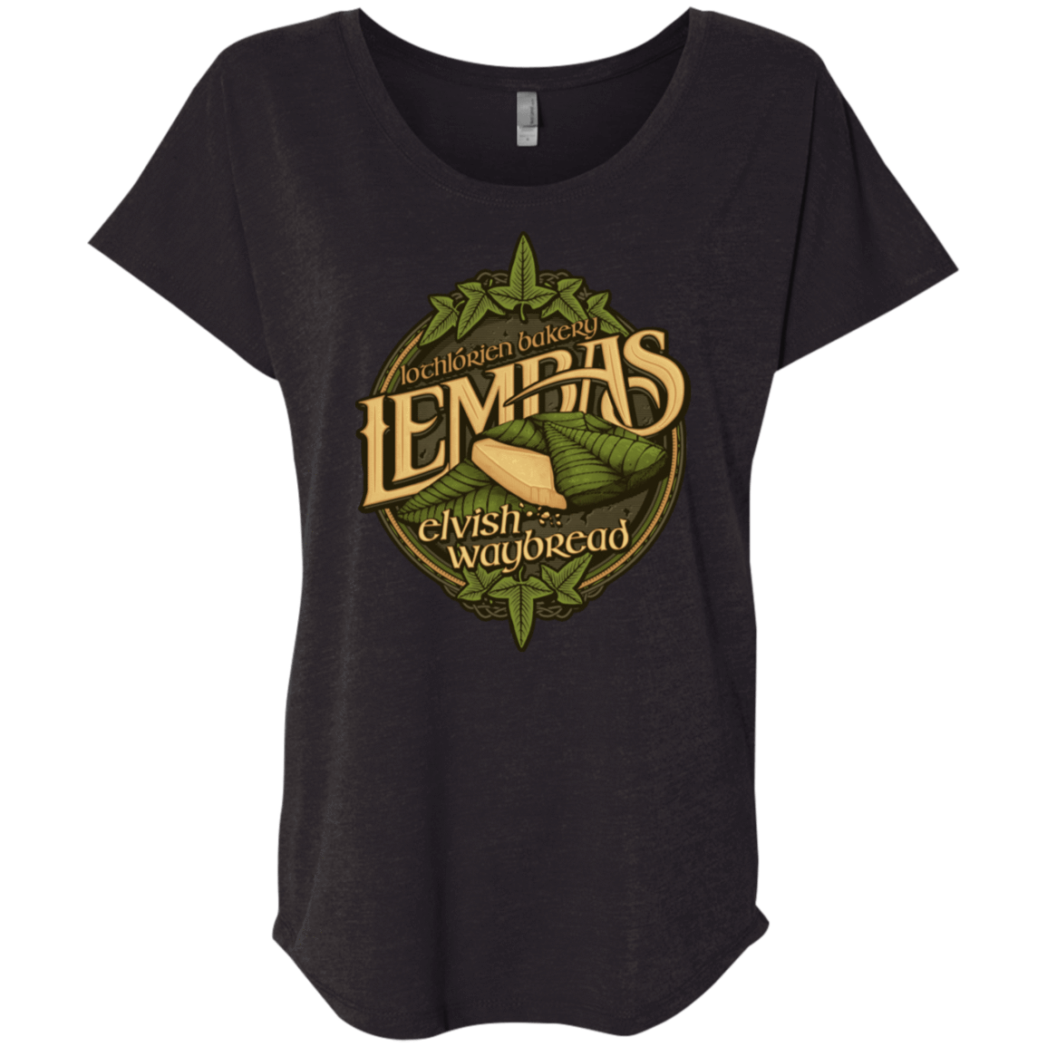 T-Shirts Vintage Black / X-Small Lembas Bread Triblend Dolman Sleeve
