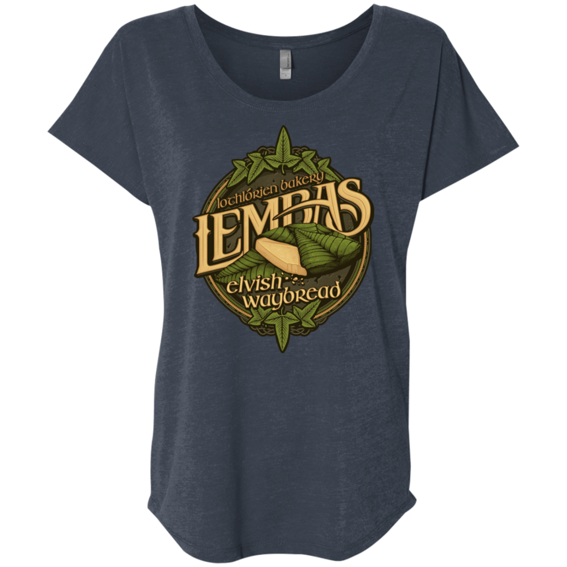T-Shirts Vintage Navy / X-Small Lembas Bread Triblend Dolman Sleeve
