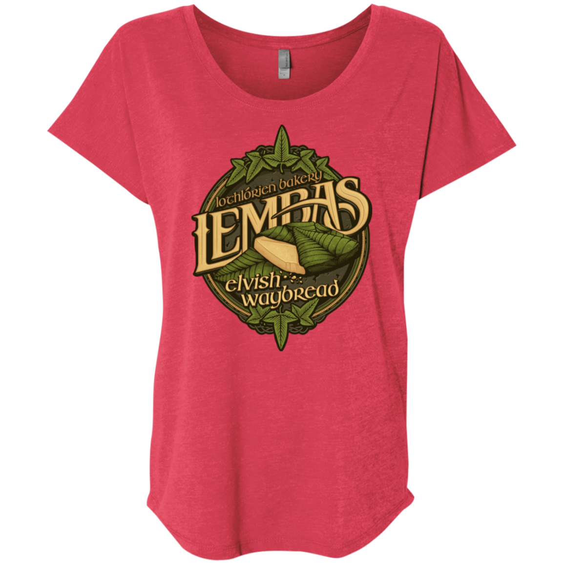 T-Shirts Vintage Red / X-Small Lembas Bread Triblend Dolman Sleeve