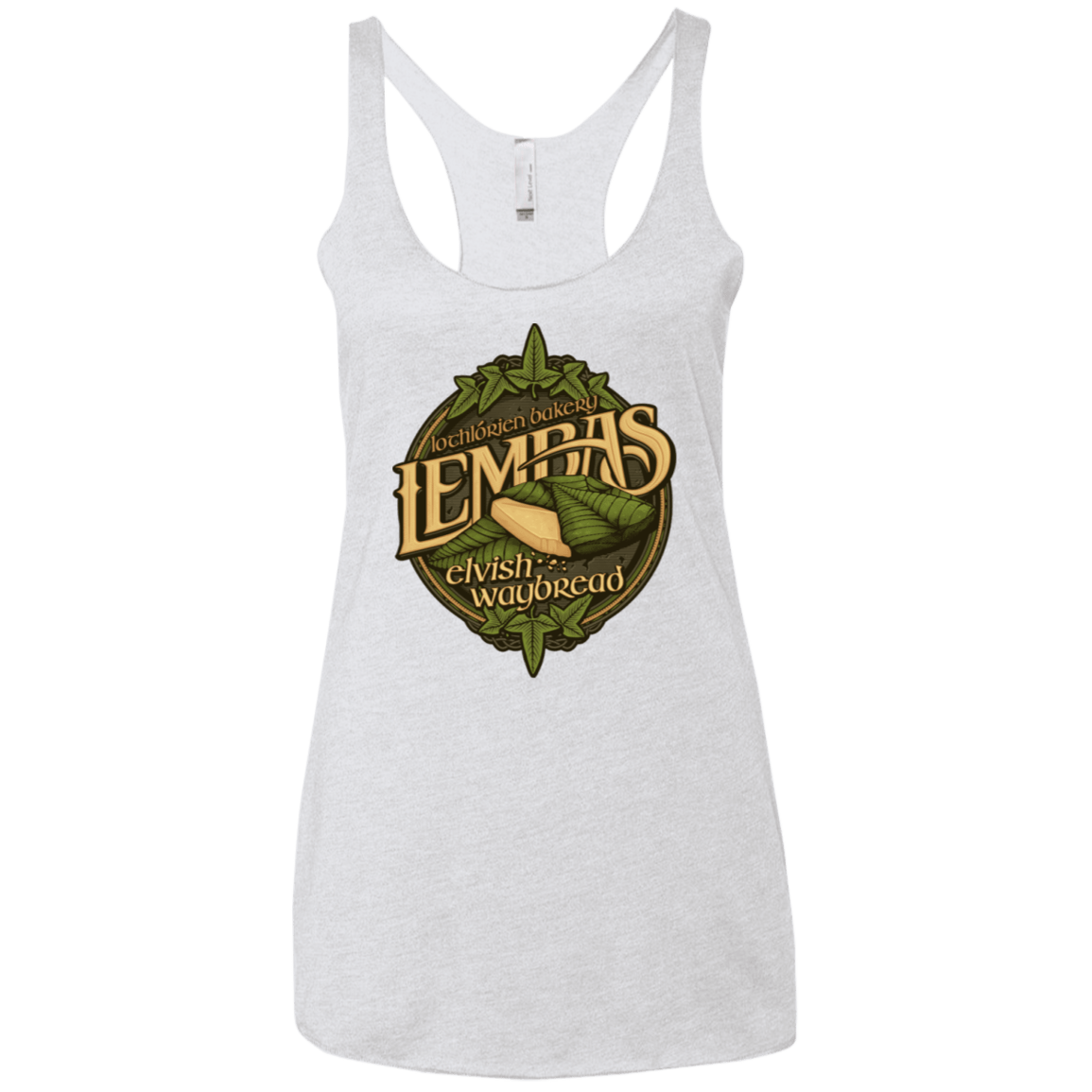 T-Shirts Heather White / X-Small Lembas Bread Women's Triblend Racerback Tank