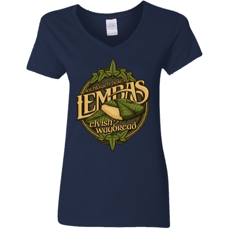 T-Shirts Navy / S Lembas Bread Women's V-Neck T-Shirt