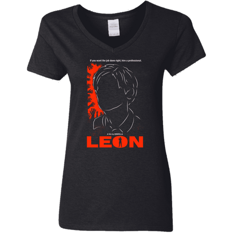 T-Shirts Black / S Leon Pro Women's V-Neck T-Shirt