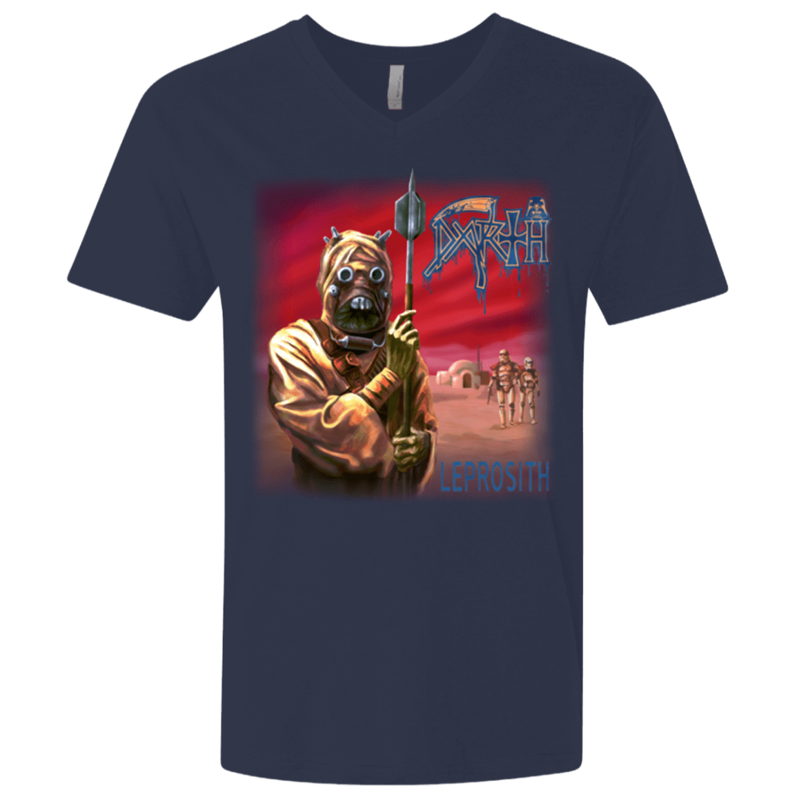 T-Shirts Midnight Navy / X-Small LEPROSITH2 Men's Premium V-Neck