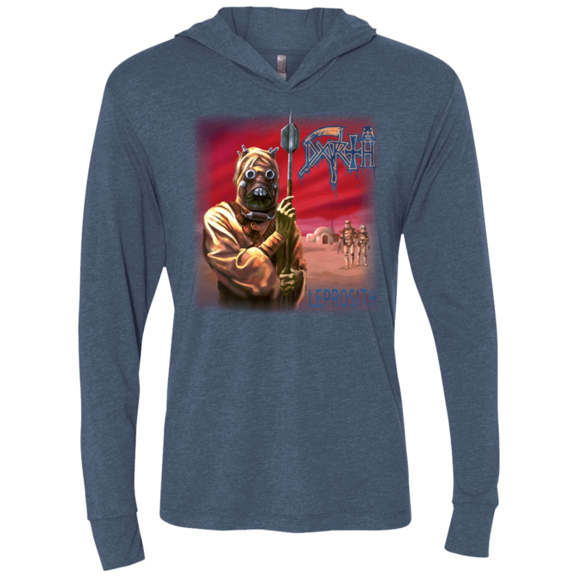 T-Shirts Indigo / X-Small LEPROSITH2 Triblend Long Sleeve Hoodie Tee