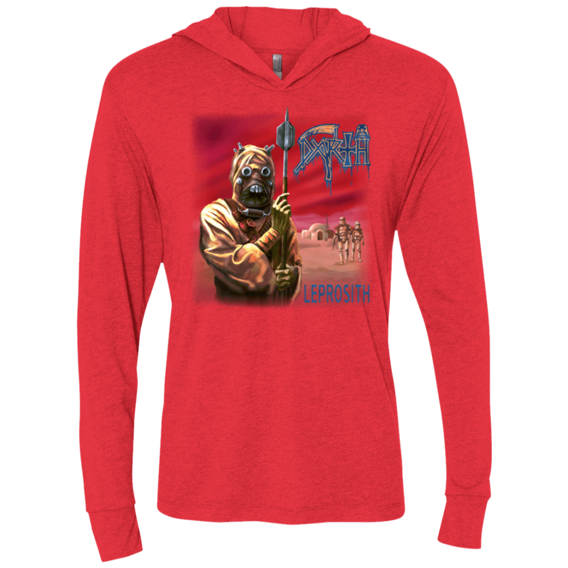 T-Shirts Vintage Red / X-Small LEPROSITH2 Triblend Long Sleeve Hoodie Tee