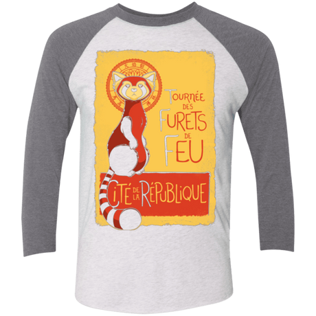 T-Shirts Heather White/Premium Heather / X-Small Les Furets de Feu Triblend 3/4 Sleeve