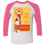 T-Shirts Heather White/Vintage Pink / X-Small Les Furets de Feu Triblend 3/4 Sleeve