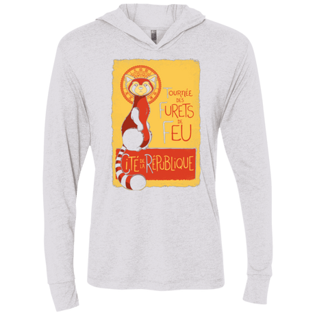 T-Shirts Heather White / X-Small Les Furets de Feu Triblend Long Sleeve Hoodie Tee