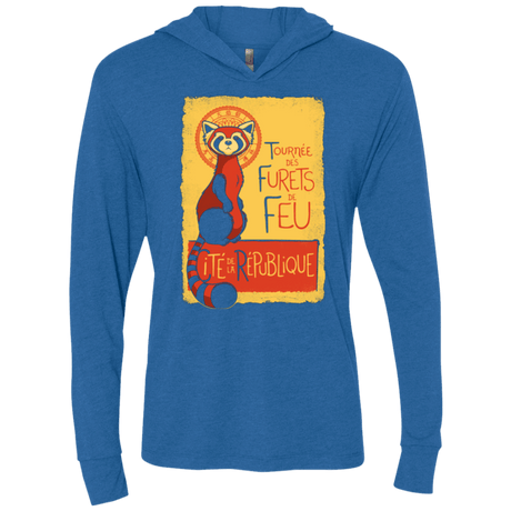 T-Shirts Vintage Royal / X-Small Les Furets de Feu Triblend Long Sleeve Hoodie Tee