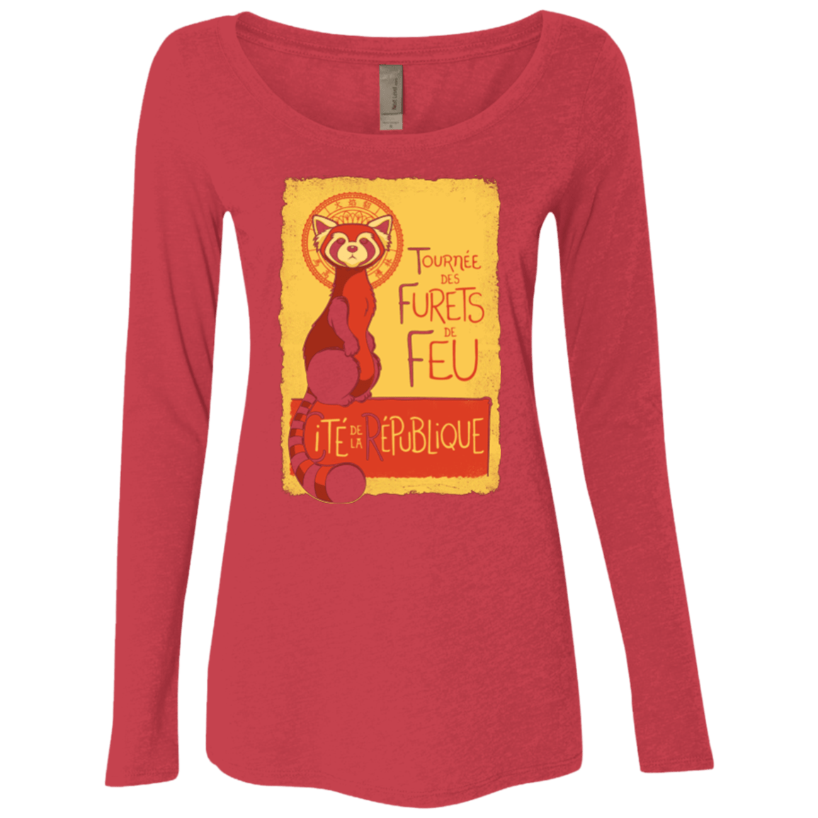 T-Shirts Vintage Red / Small Les Furets de Feu Women's Triblend Long Sleeve Shirt