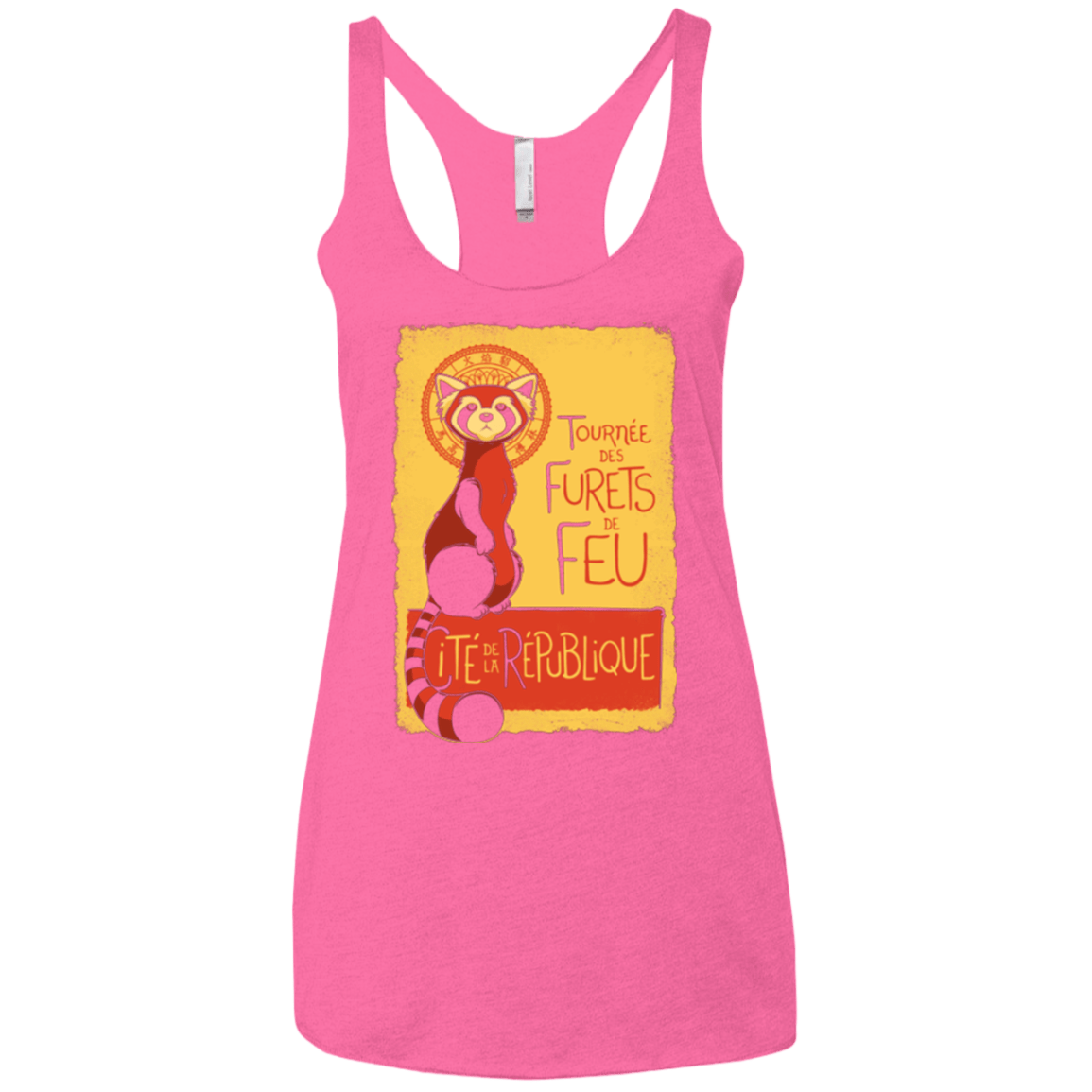 T-Shirts Vintage Pink / X-Small Les Furets de Feu Women's Triblend Racerback Tank