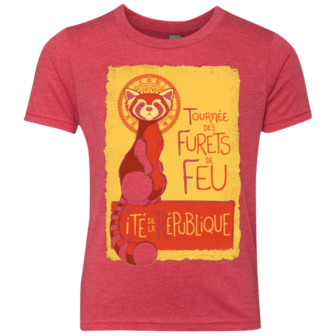 T-Shirts Vintage Red / YXS Les Furets de Feu Youth Triblend T-Shirt