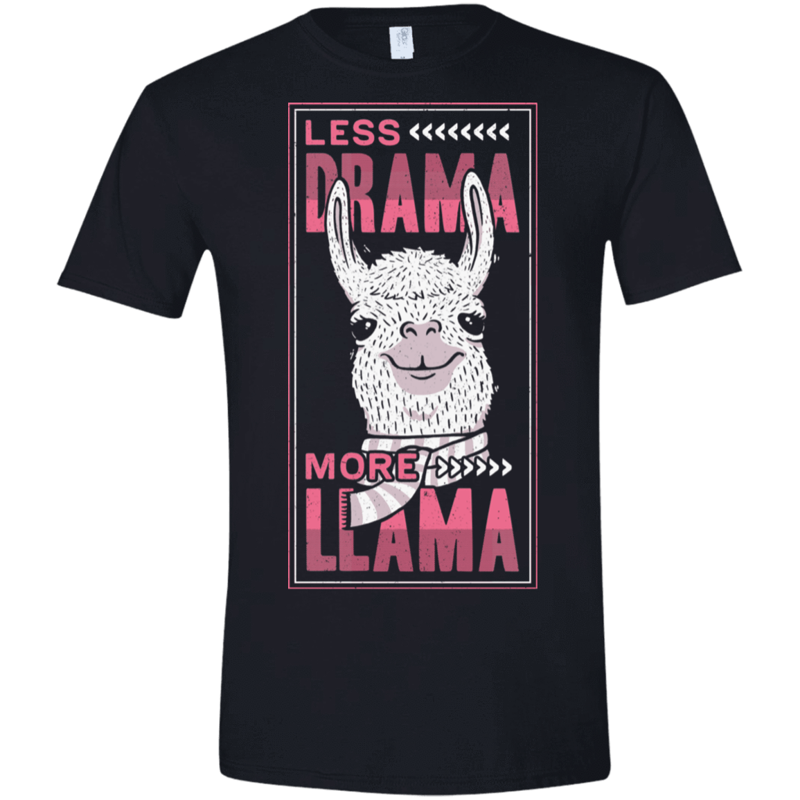 T-Shirts Black / X-Small Less Drama More Llama Men's Semi-Fitted Softstyle