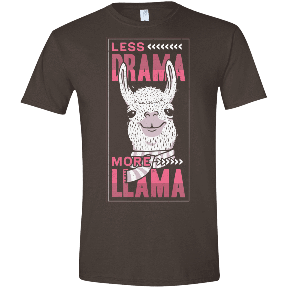 T-Shirts Dark Chocolate / S Less Drama More Llama Men's Semi-Fitted Softstyle