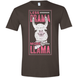 T-Shirts Dark Chocolate / S Less Drama More Llama Men's Semi-Fitted Softstyle