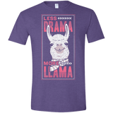T-Shirts Heather Purple / S Less Drama More Llama Men's Semi-Fitted Softstyle