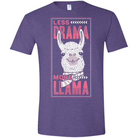 T-Shirts Heather Purple / S Less Drama More Llama Men's Semi-Fitted Softstyle