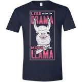 T-Shirts Navy / X-Small Less Drama More Llama Men's Semi-Fitted Softstyle