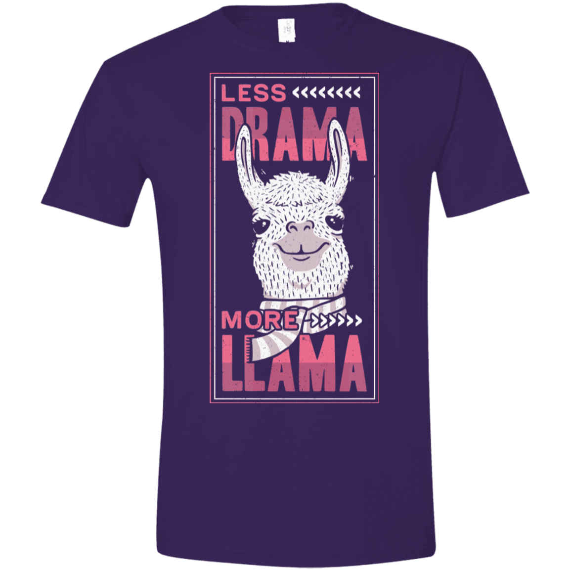 T-Shirts Purple / S Less Drama More Llama Men's Semi-Fitted Softstyle