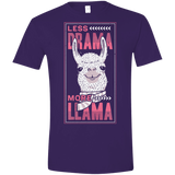 T-Shirts Purple / S Less Drama More Llama Men's Semi-Fitted Softstyle
