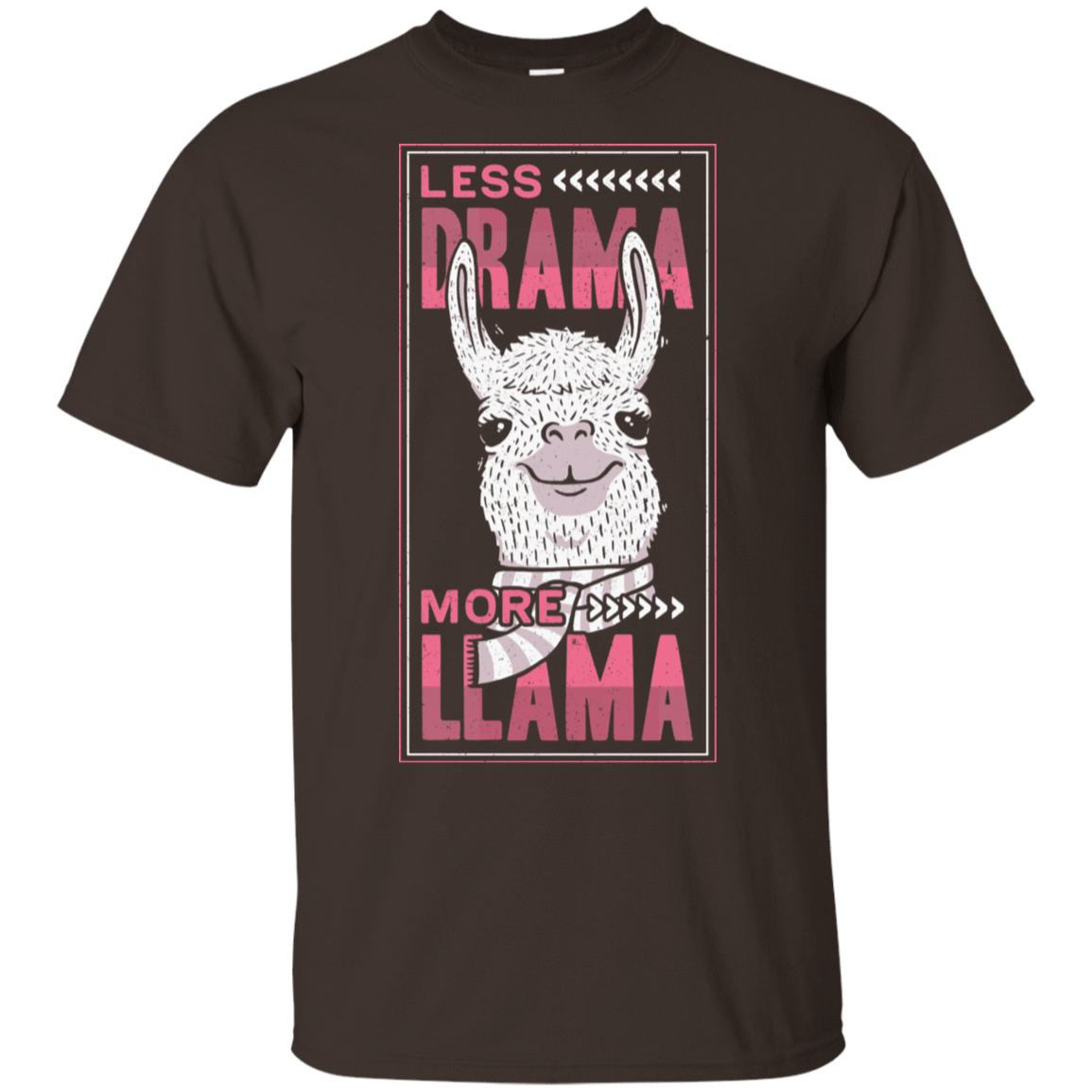 T-Shirts Dark Chocolate / S Less Drama More Llama T-Shirt