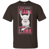 T-Shirts Dark Chocolate / S Less Drama More Llama T-Shirt