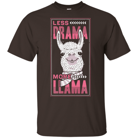 T-Shirts Dark Chocolate / S Less Drama More Llama T-Shirt