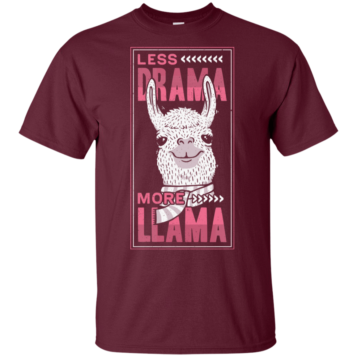 T-Shirts Maroon / S Less Drama More Llama T-Shirt