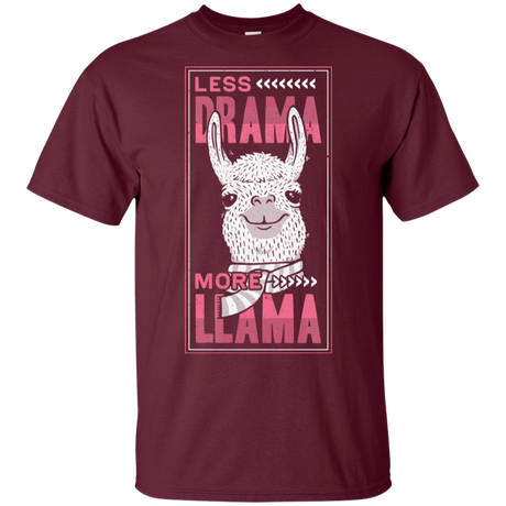 T-Shirts Maroon / S Less Drama More Llama T-Shirt