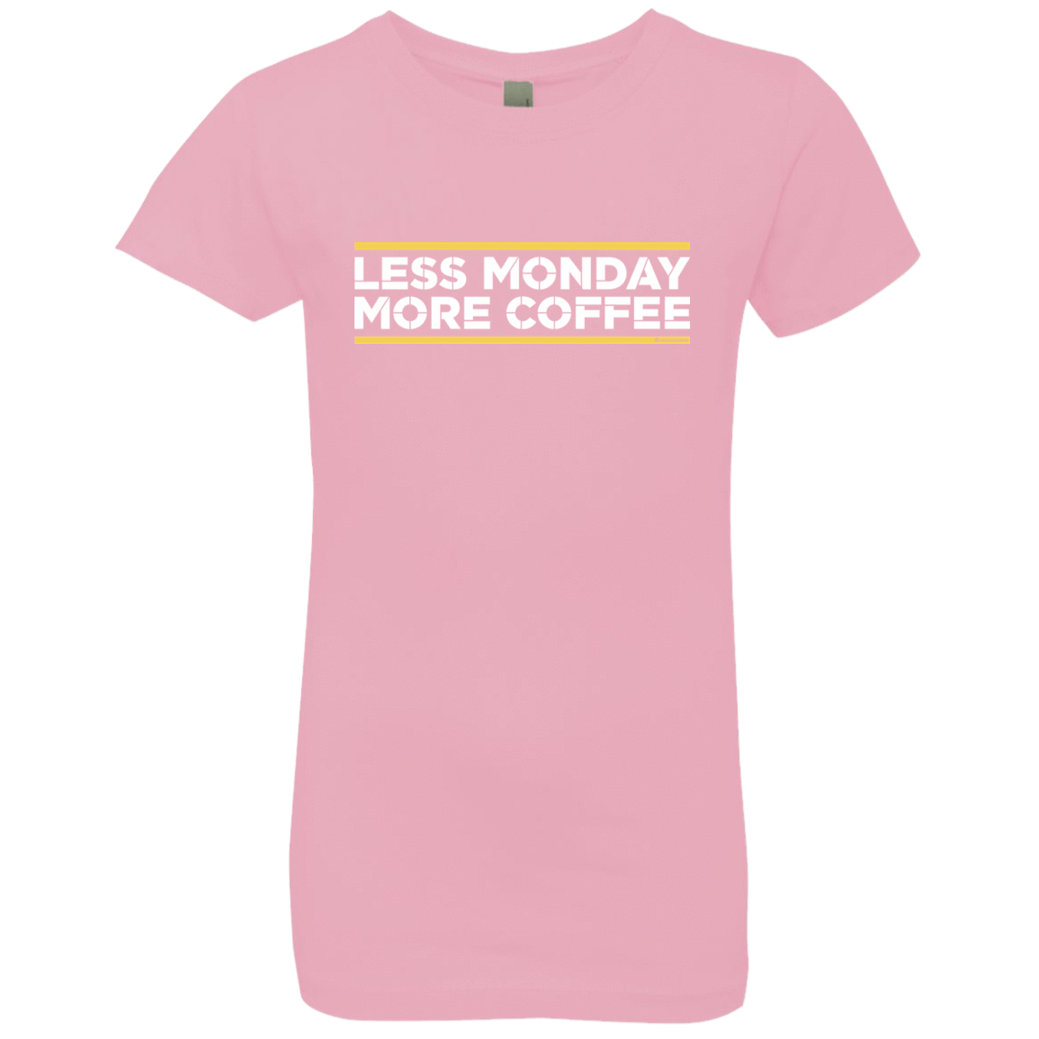 T-Shirts Light Pink / YXS Less Monday More Coffee Girls Premium T-Shirt