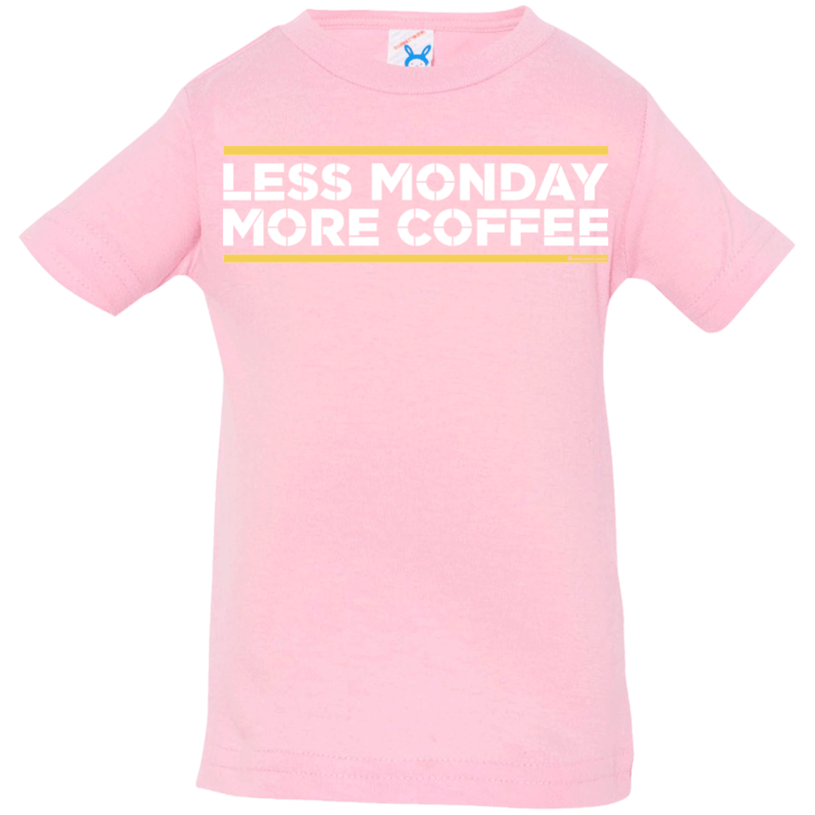 T-Shirts Pink / 6 Months Less Monday More Coffee Infant Premium T-Shirt