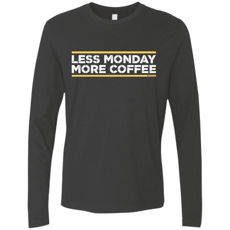 T-Shirts Heavy Metal / Small Less Monday More Coffee Men's Premium Long Sleeve