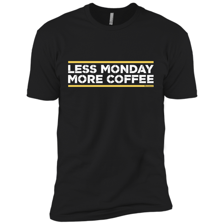 T-Shirts Black / X-Small Less Monday More Coffee Men's Premium T-Shirt